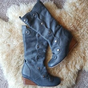 Fly London Scalloped Riding boots 40